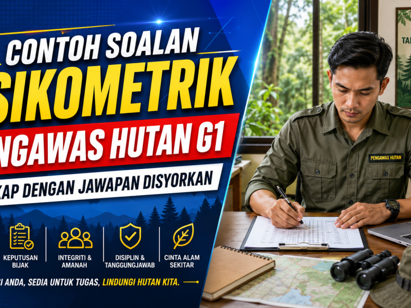 Contoh Soalan Psikometrik Pengawas Hutan G1 Lengkap Dengan Jawapan Disyorkan