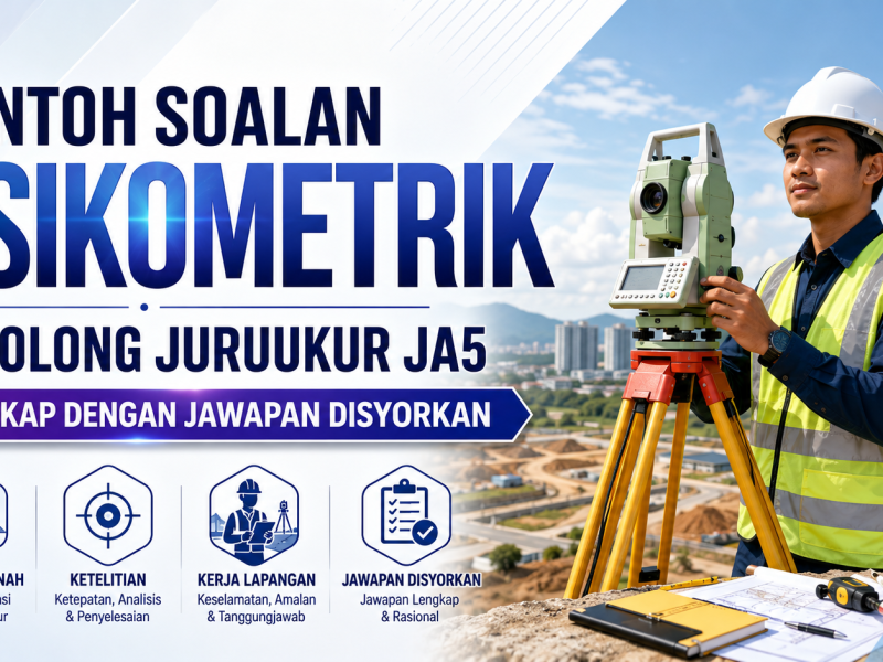 Contoh Soalan Psikometrik Penolong Juruukur JA5 Lengkap Dengan Jawapan Disyorkan