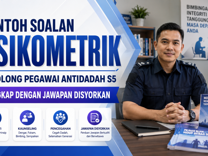 Contoh Soalan Psikometrik Penolong Pegawai Antidadah S5 Lengkap Dengan Jawapan Disyorkan