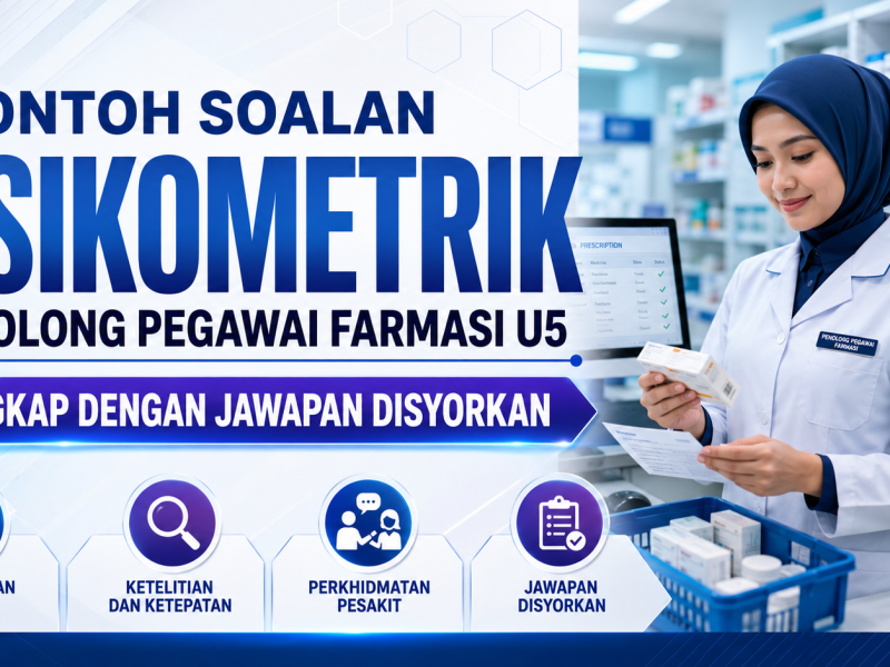 Contoh Soalan Psikometrik Penolong Pegawai Farmasi U5 Lengkap Dengan Jawapan Disyorkan