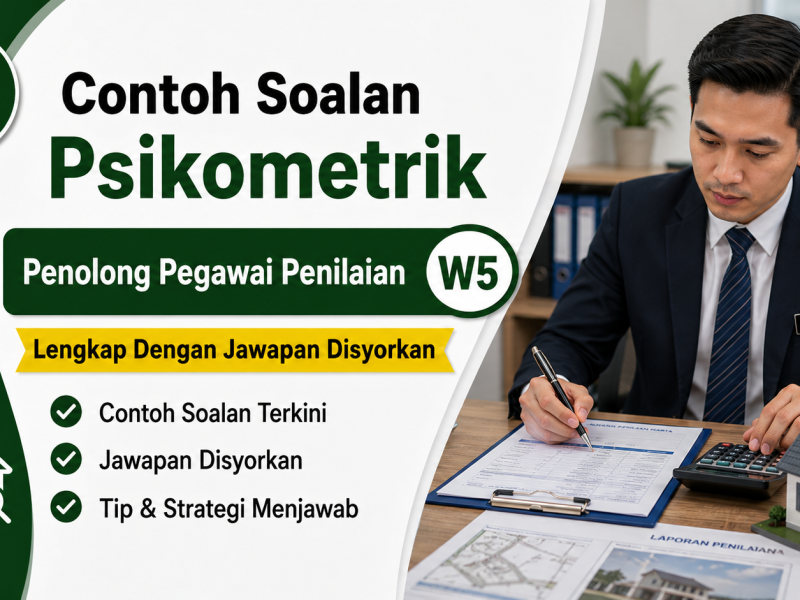 Contoh Soalan Psikometrik Penolong Pegawai Penilaian W5 Lengkap Dengan Jawapan Disyorkan