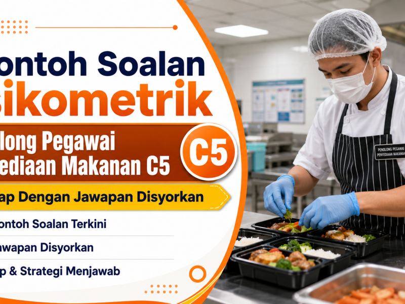 Contoh Soalan Psikometrik Penolong Pegawai Penyediaan Makanan C5 Lengkap Dengan Jawapan Disyorkan