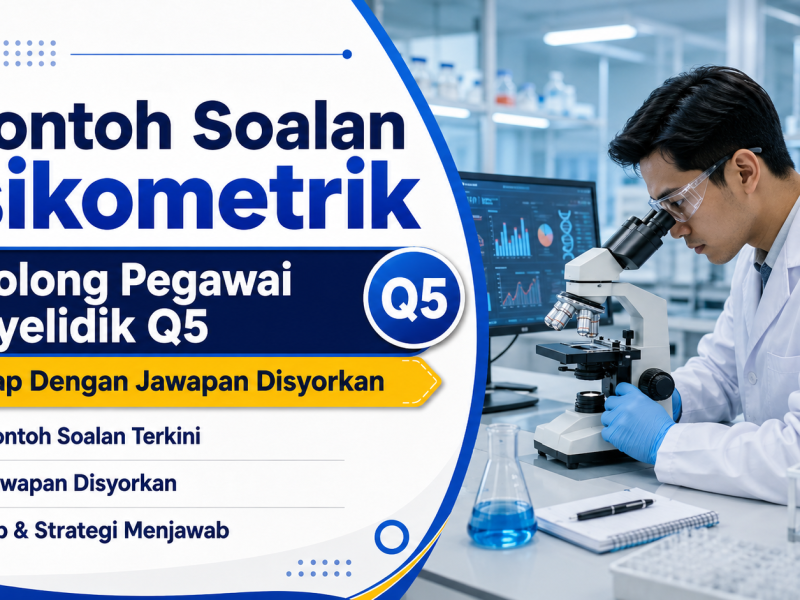 Contoh Soalan Psikometrik Penolong Pegawai Penyelidik Q5 Lengkap Dengan Jawapan Disyorkan
