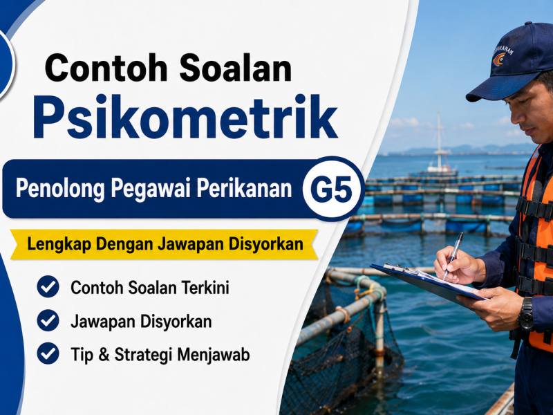 Contoh Soalan Psikometrik Penolong Pegawai Perikanan G5 Lengkap Dengan Jawapan Disyorkan
