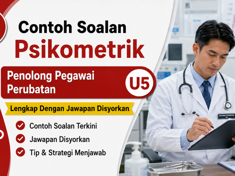 Contoh Soalan Psikometrik Penolong Pegawai Perubatan U5 Lengkap Dengan Jawapan Disyorkan