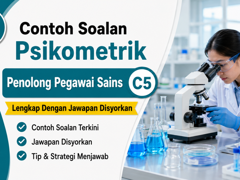 Contoh Soalan Psikometrik Penolong Pegawai Sains C5 Lengkap Dengan Jawapan Disyorkan