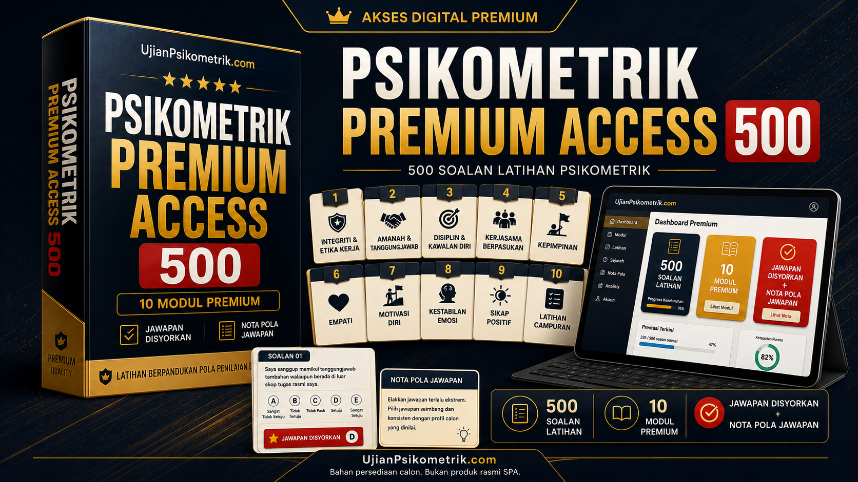 Mockup Psikometrik Premium Access 500